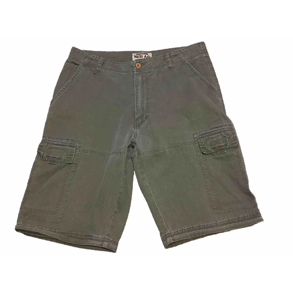 Authentic Nesi A.G. Active Lifestyle Cargo Pants/Shorts Mens Size 35/36 Baggy